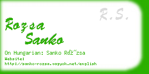 rozsa sanko business card